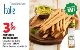 Auchan Supermarché Gressins au romarin offre
