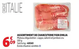 Auchan Supermarché Assortiment de charcuterie fior emilia offre