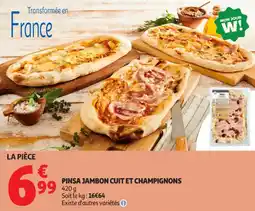 Auchan Supermarché Pinsa jambon cuit et champignons offre