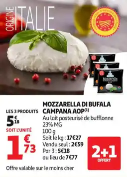Auchan Supermarché Mozzarella di bufala campana aop offre