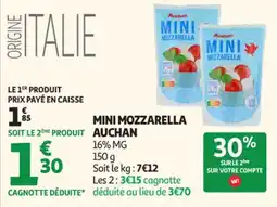 Auchan Supermarché Mini mozzarella auchan offre
