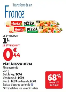 Auchan Supermarché Pâte à pizza herta offre