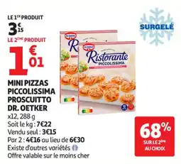 Auchan Supermarché Mini pizzas proscuitto dr. oetker offre