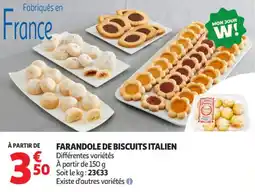 Auchan Supermarché Farandole de biscuits italien offre