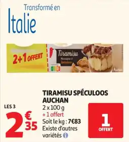 Auchan Supermarché Tiramisu spéculoos auchan offre