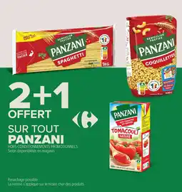 Carrefour Contact Sur tout panzani offre