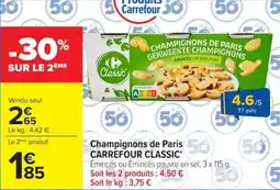 Carrefour Market Champignons de paris carrefour classic' offre