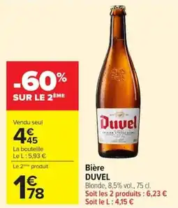 Carrefour Market Bière duvel offre