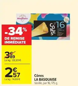 Carrefour Market Cônes la basquaise offre
