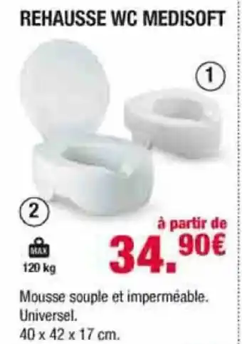 Rehausse WC Medisoft