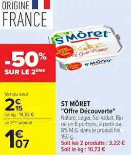 Carrefour Market St môret offre découverte offre