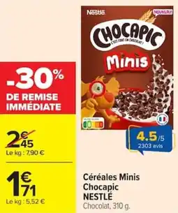 Carrefour Market Céréales minis chocapic nestlé offre