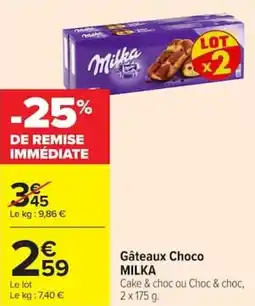 Carrefour Market Gâteaux choco milka offre