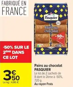Carrefour Market Pains au chocolat pasquier offre