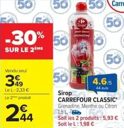 Carrefour Market Sirop carrefour classic offre