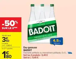 Carrefour Market Eau gazeuse badoit offre