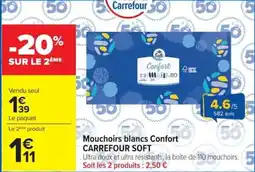 Carrefour Market Mouchoirs blancs confort carrefour soft offre