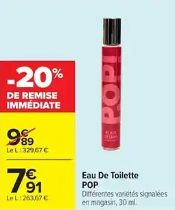 Carrefour Market Eau de toilette pop offre