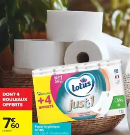 Carrefour Market Papier hygiénique lotus offre