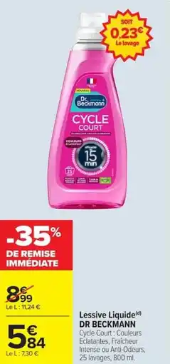 Carrefour Market Lessive liquide dr beckmann offre