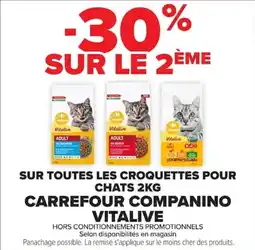 Carrefour Market Sur toutes les croquettes pour chats carrefour companino vitalive offre