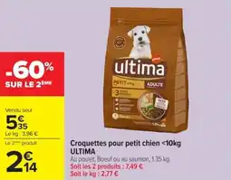 Carrefour Market Croquettes pour petit chien ultima offre