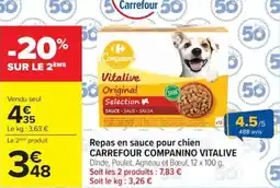 Carrefour Market Repas en sauce pour chien carrefour companino vitalive offre