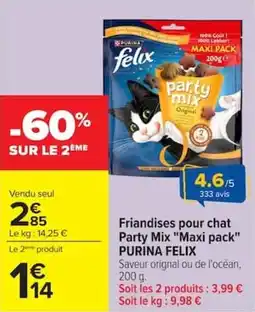 Carrefour Market Friandises pour chat party mix maxi pack purina felix offre