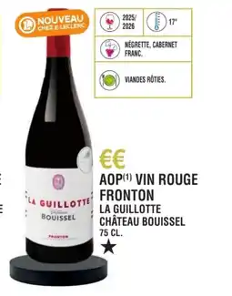 E.Leclerc Aop vin rouge fronton la guillotte château bouissel offre