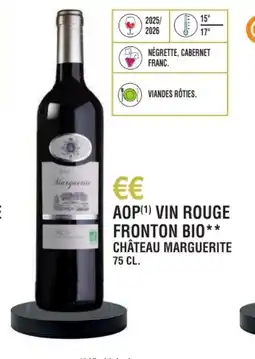 E.Leclerc Aop vin rouge fronton bio château marguerite offre