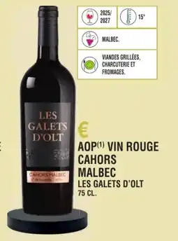E.Leclerc Aop vin rouge cahors malbec les galets d'olt offre