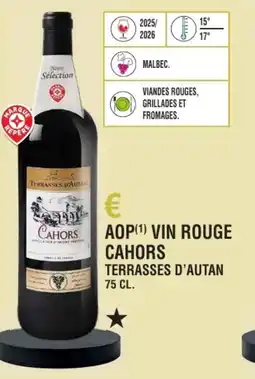 E.Leclerc Aop vin rouge cahors terrasses d'autan offre
