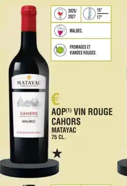 E.Leclerc Aop vin rouge cahors matayac offre