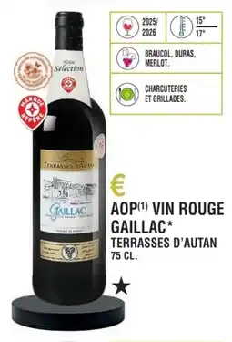 E.Leclerc Aop vin rouge gaillac terrasses d'autan offre