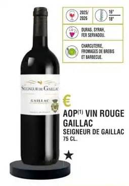 E.Leclerc Aop vin rouge gaillac seigneur de gaillac offre