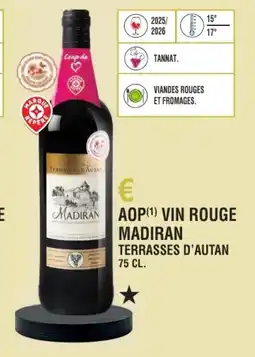 E.Leclerc Aop vin rouge madiran terrasses d'autan offre