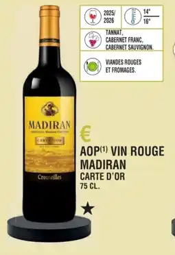 E.Leclerc Aop vin rouge madiran carte d'or offre