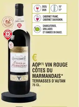 E.Leclerc Aop vin rouge côtes du marmandais terrasses d'autan offre