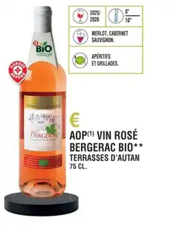 E.Leclerc Aop vin rosé bergerac bio terrasses d'autan offre