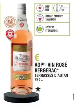 E.Leclerc Aop vin rosé bergerac terrasses d'autan offre