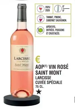 E.Leclerc Aop vin rosé saint mont larcisse cuvée spéciale offre