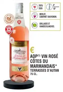 E.Leclerc Aop vin rosé côtes du marmandais terrasses d'autan offre
