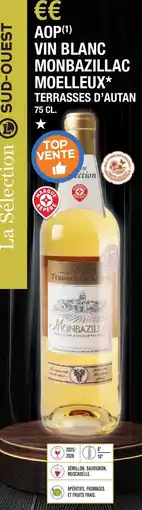 E.Leclerc Aop vin blanc monbazillac moelleux terrasses d'autan offre