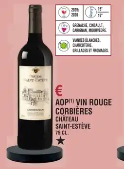 E.Leclerc Aop vin rouge corbieres château saint-estève offre