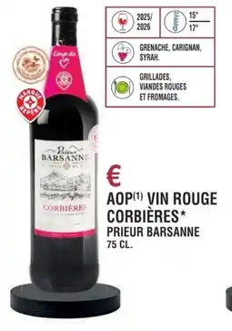 E.Leclerc Aop vin rouge corbières prieur barsanne offre
