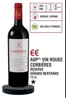 E.Leclerc Aop vin rouge corbières réserve gérard bertrand offre