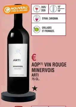 E.Leclerc Aop vin rouge minervois arti offre