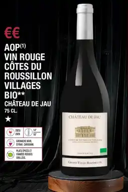 E.Leclerc Aop vin rouge côtes du roussillon villages bio château de jau offre