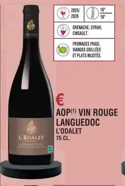 E.Leclerc Aop vin rouge languedoc l'odalet offre