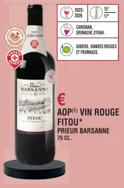 E.Leclerc Aop vin rouge fitou prieur barsanne offre